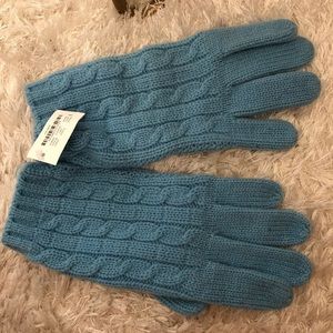 Blue J.Crew Cashmere Gloves